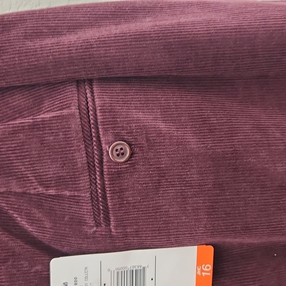 JH Collectabls Shorts Size 16 Corduroy Maroon Runs Smaller Dead Stock New - Picture 6 of 14